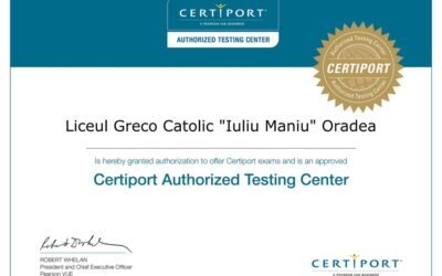 Certificări Microsoft la Liceul Greco-Catolic „Iuliu Maniu” Oradea